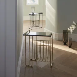 AYTM Magasinholder Sino, sidebord, guldfarvet