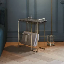 AYTM Magasinholder Sino, sidebord, guldfarvet