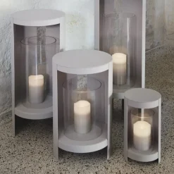 AYTM Ora lygte, gråbrun, højde 58,4 cm, glas, aluminium