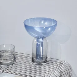 AYTM Vase Torus, blå, Ø 25 cm, højde 33 cm, glas