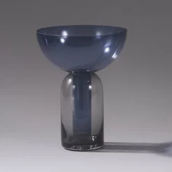 AYTM Vase Torus, blå, Ø 25 cm, højde 33 cm, glas