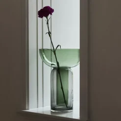 AYTM Vase Torus, grøn, Ø 25 cm, højde 33 cm, glas