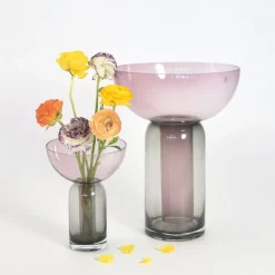 AYTM Vase Torus, pink, Ø 25 cm, højde 33 cm, glas
