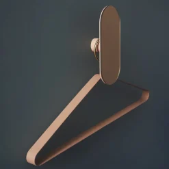 AYTM Vægknage Ovali, spejl, pink, glas, træ, stål