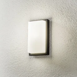 Babett E27 udendørs væglampe med sensor, grafit