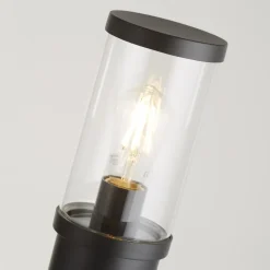 Bakerloo sokkellampe, IP44, sort, højde 45 cm, metal