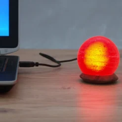 Ball bordlampe med USB til computer og laptop