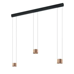 BANKAMP Impulse LED-hængelampe 3 lyskilde roséguld