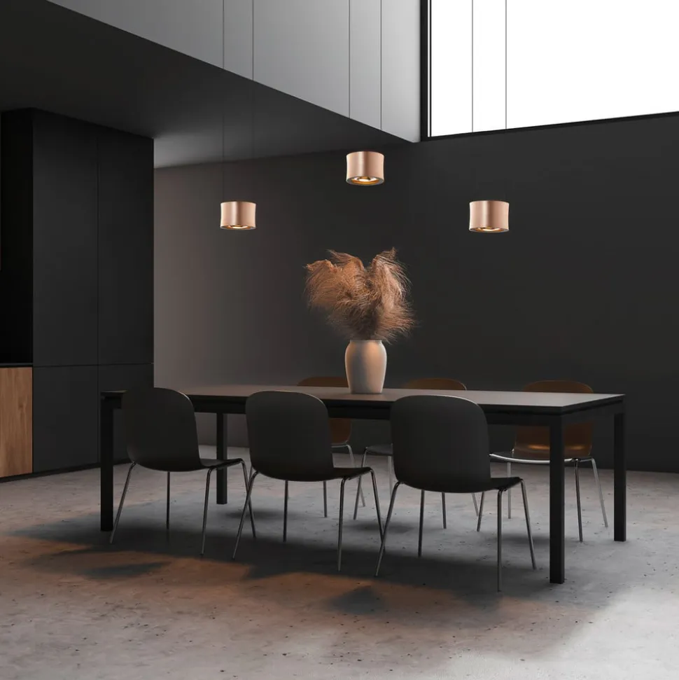 BANKAMP Impulse LED-hængelampe 3 lyskilde roséguld