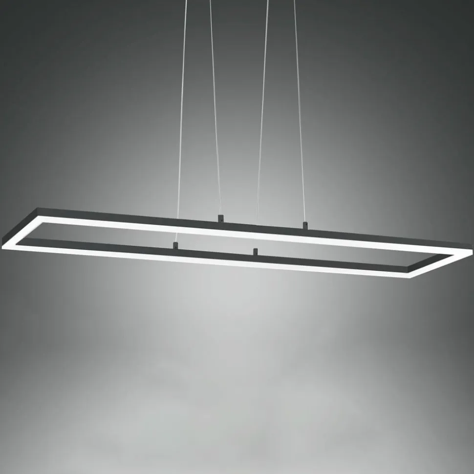 Bard LED-hængelampe, 92x32 cm, antracit