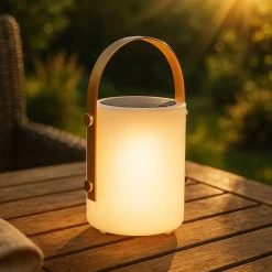 Bari LED-akku-lampe, solar, fjernbetjening