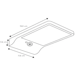 Basic udendørs LED-væglampe med sensor