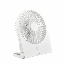 Batteridrevet bordventilator Breezy, hvid, støjsvag