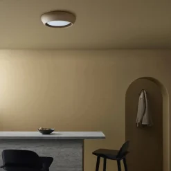 Beacon loftlampe Fjord, brun, gips, Ø 28 cm, GX53