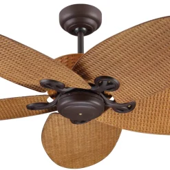 Beacon loftventilator Fijian II, brun, Ø 132 cm, støjsvag