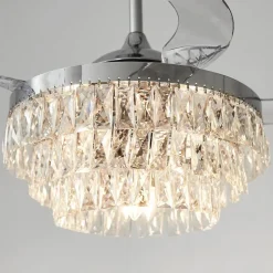 Beacon loftventilator med lys Fanaway Veil krom lydløs