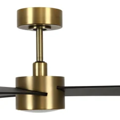 Beacon ventilator med lys Climate IV messing/valnød lydløs