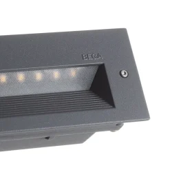 BEGA 33055 LED-væglampe 3000 K, grafit, 32 cm