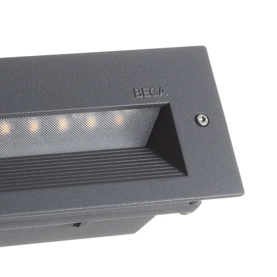 BEGA 33055 LED-væglampe 3000 K, grafit, 32 cm