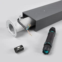 BEGA 77265K3 gadelampe, kantet grafit 3.000 K åben