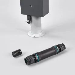 BEGA 77265K3 gadelampe, kantet grafit 3.000 K åben