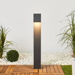 BEGA 77237K3 gadelampe, kantet, grafit 3.000K nede