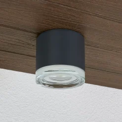 BEGA 66056K3 udendørs loftlampe, grafit 3.000K 62°