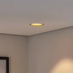 Bega LED indbygget loftspot Studio Line, sort/messing, aluminium