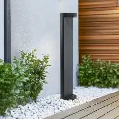 Bega LED-gadelampe 99058 K3, grafit, støbt aluminium, glas