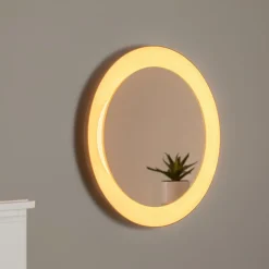 Bega LED-spejl Studio Line sort-messing, Ø 50 cm