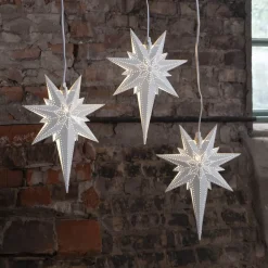 Betlehem dekostjerne af metal, hvid