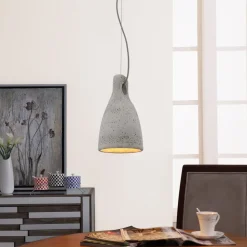 Beton pendellampen Lenna i grå