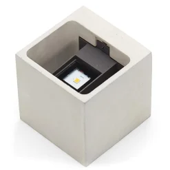 Betongrå LED udendørs væglampe Riak