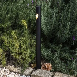 Bezel LED-sokkellampe, sort, aluminium, højde 60 cm