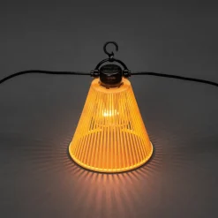 Biergarten lyskæde, basissæt med skærm, gul