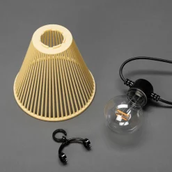 Biergarten lyskæde, basissæt med skærm, gul