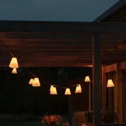 Biergarten lyskæde, basissæt med skærm, gul