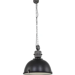 Bikkel L02 hængelampe, industriel, sort