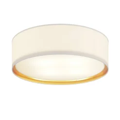 Bilbao loftslampe, hvid/guld, Ø 60 cm