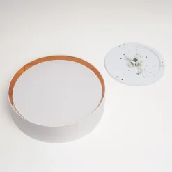 Bilbao loftslampe, hvid/guld, Ø 60 cm