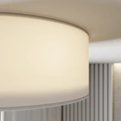 Bilbao loftslampe, hvid/guld, Ø 45 cm