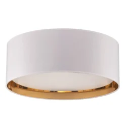 Bilbao loftslampe, hvid/guld, Ø 45 cm