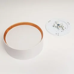 Bilbao loftslampe, hvid/guld, Ø 45 cm