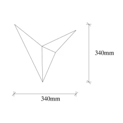 Bird 3201 uplight væglampe, trekantet design, sort