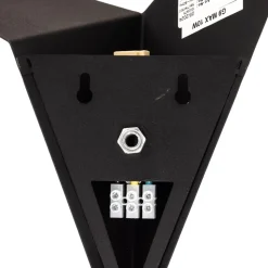 Bird 3201 uplight væglampe, trekantet design, sort