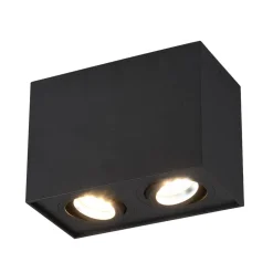Biscuit loftlampe, 2 lyskilder, sort