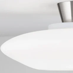 Blanc loftlampe, opalglas, mat nikkel