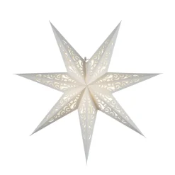 Blonderet papirstjerne, Ø 45 cm, hvid, uden belysning