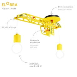 Bodo loftslampe i kranform