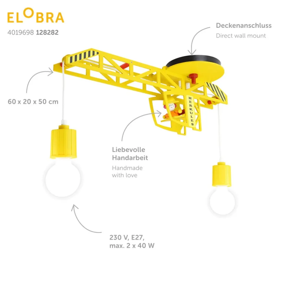 Bodo loftslampe i kranform